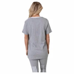 3 Stripes Essential Boyfriend Tee Medium Grey Heather
