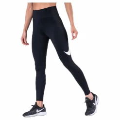 7/8 Swoosh Run Tight Black
