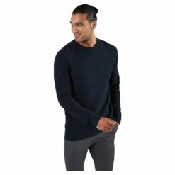 Aaron Knit Crew Neck Blue