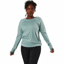 Active Logo Long Sleeve Silver Blue