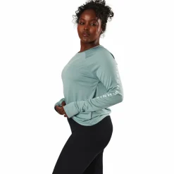 Active Logo Long Sleeve Silver Blue