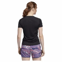 Adidas Run 3 Stripes Tee Women Black