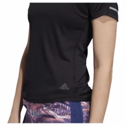 Adidas Run 3 Stripes Tee Women Black