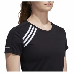 Adidas Run 3 Stripes Tee Women Black