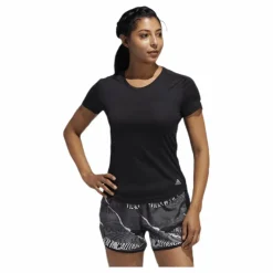 Adidas Run It Short Sleeve Tee Women Black