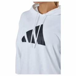 Adidas Sportswear Three Bar Hoodie White