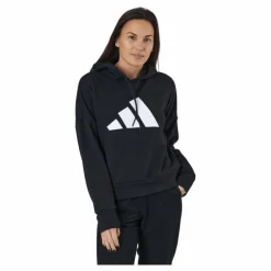 Adidas Sportswear Three Bar Hoodie Black