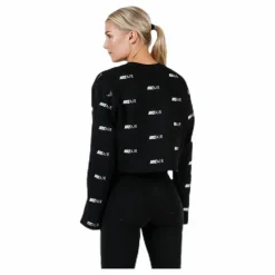 Air AOP Fleece Crew White/Black