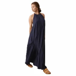 Air Halterneck Dress Blue