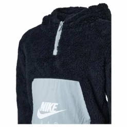 Air Sherpa Half Zip Hoodie Junior Black/Grey