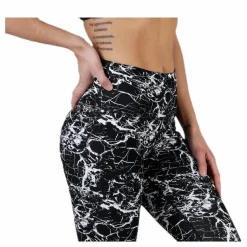 Alec Printed Tights White/Black