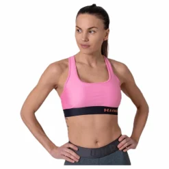 Armour Mid Crossback Bra Pink