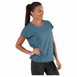 Aubree Ss Loose Training Tee Blue