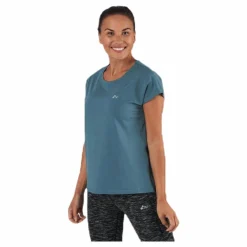 Aubree Ss Loose Training Tee Blue