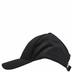 Baseball 3 Stripes Cap Cotton Twill Black / White / White