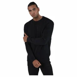 Basic Knit Crew Neck Black