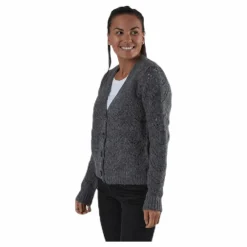 Bibi Ls  Knit Cardigan Grey