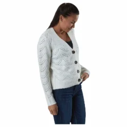 Bibi Ls  Knit Cardigan White