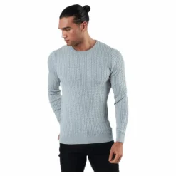 Blacamp Cable Knit Crew Neck Grey