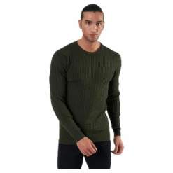 Blacamp Cable Knit Crew Neck Black
