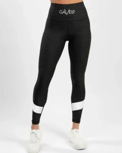 Black & White Swirl Tights Black