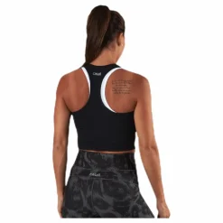 Bold Rib Crop Tank Black