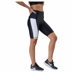 Borg Stripe Bike Shorts Black