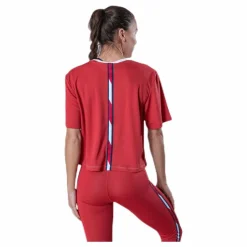 Boxy T-Shirt Short Sleeve Pink/White