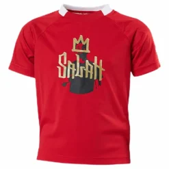 Boys Salah Aeroready Football T-Shirt Vivid Red / Gold Metallic
