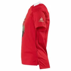 Boys Salah Aeroready Football T-Shirt Vivid Red / Gold Metallic