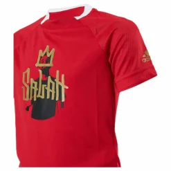 Boys Salah Aeroready Football T-Shirt Vivid Red / Gold Metallic