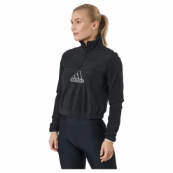 Brand Love Polarfleece Half-Zip Sweatshirt Black / White / Halo Blush