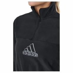 Brand Love Polarfleece Half-Zip Sweatshirt Black / White / Halo Blush