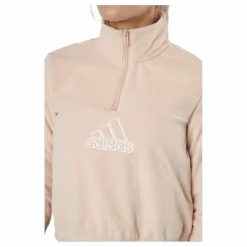 Brand Love Polarfleece Half-Zip Sweatshirt Halo Blush / White / Victory Crimson