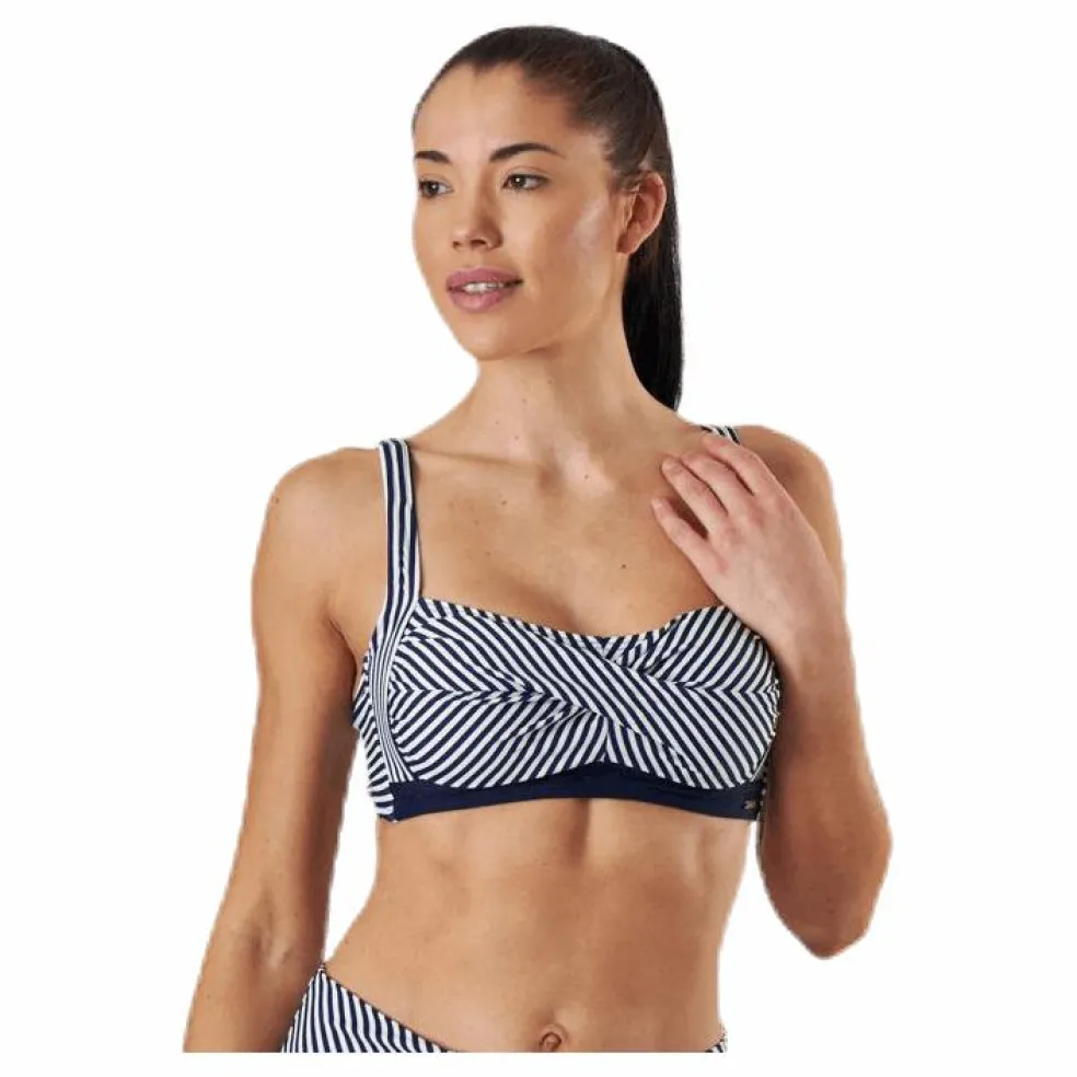 Brighton Twisted Soft Bra Blue/White
