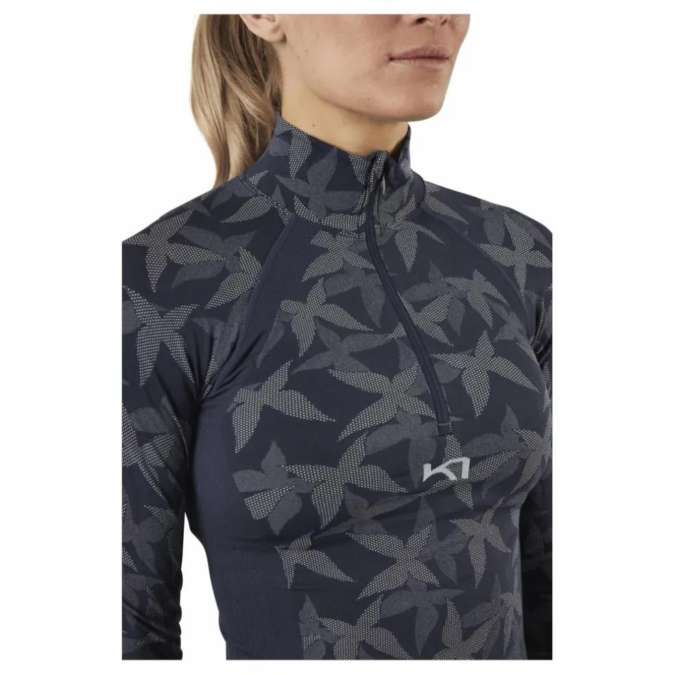 Butterfly Half-Zip Shirt Blue