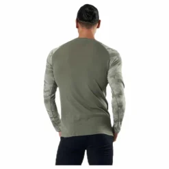 Camo Merino Wool Crew Beige