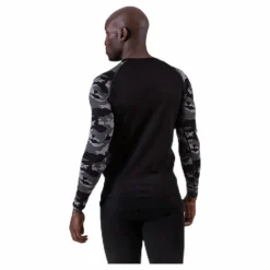 Camo Merino Wool Crew Black