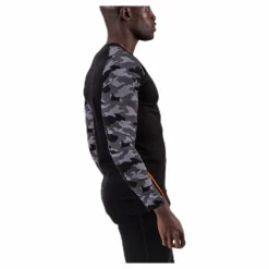 Camo Merino Wool Crew Black