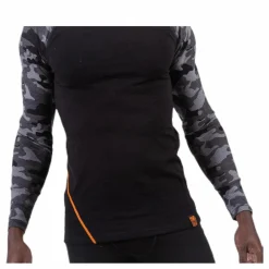 Camo Merino Wool Crew Black