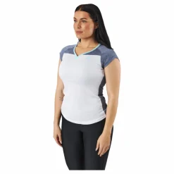 Cap Sleeve Top Play White Blue