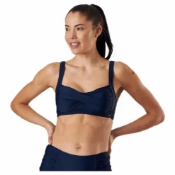 Capri Twisted Solid Soft Bra Blue