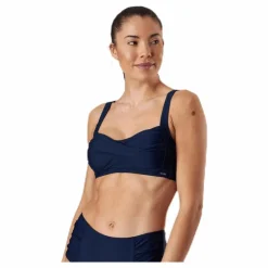 Capri Twisted Solid Soft Bra Blue