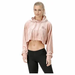 Chrystie crop hoodie Pink/Beige
