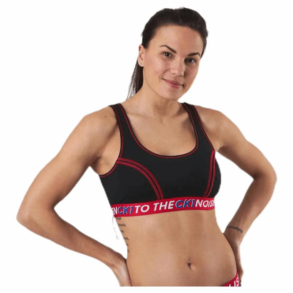 Ck One Listen Unlined Bralette Black/Red