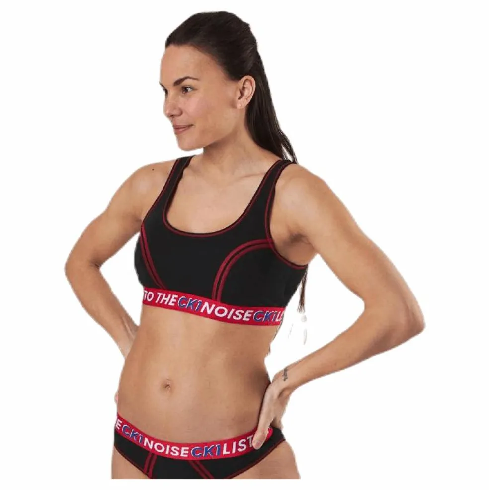 Ck One Listen Unlined Bralette Black/Red