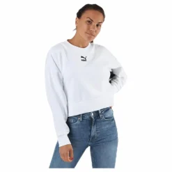 Classics Cropped Crew White
