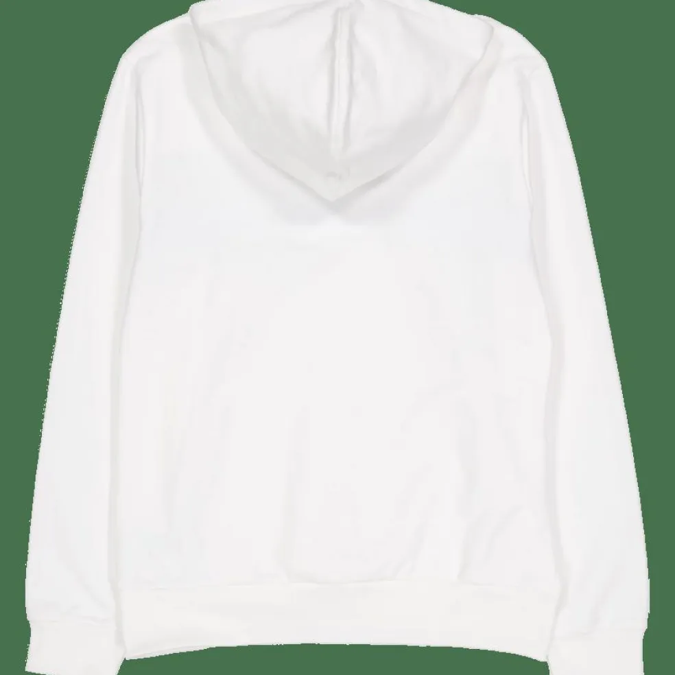 Colour-block Fleece Hoodie Flour/olive-delphinium