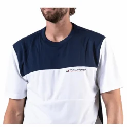 Colourblock Logo Tee White