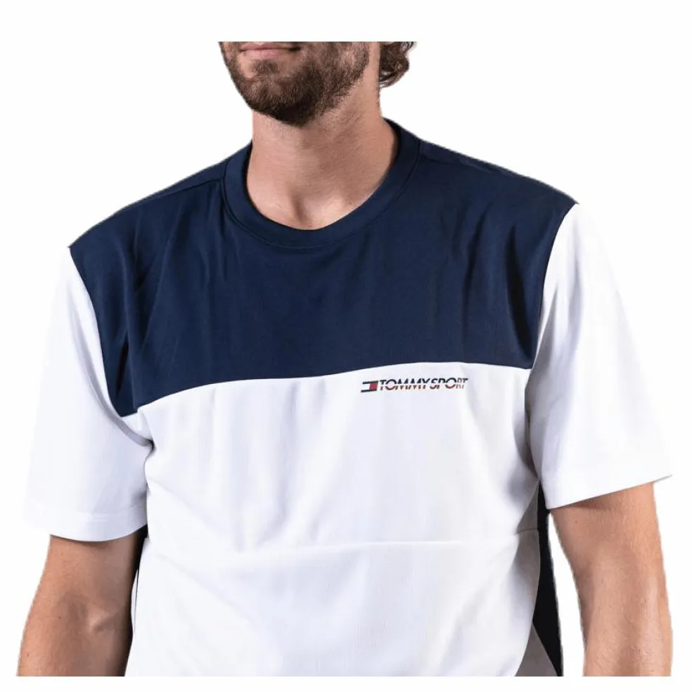 Colourblock Logo Tee White